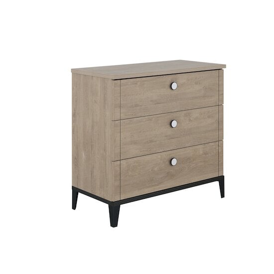 Marcel commode 3 tiroirs  Chêne blond/Noir  de Galipette