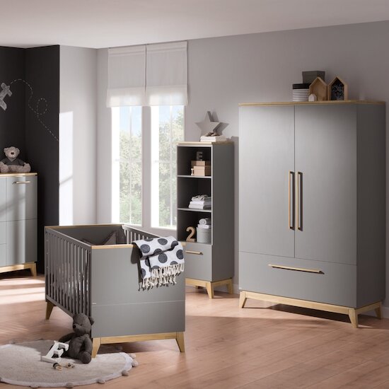 Sten lit 70x140 Gris ardoise  de Paidi Sten lit 70x140 Gris ardoise  de Paidi