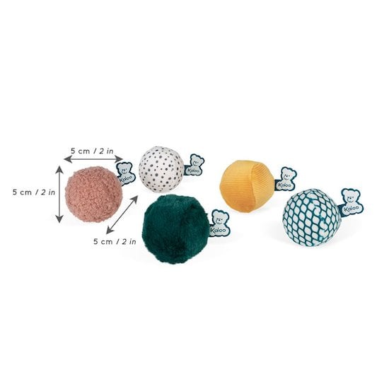 Lot de 5 Balles sensorielles pour Bébé   de Kaloo