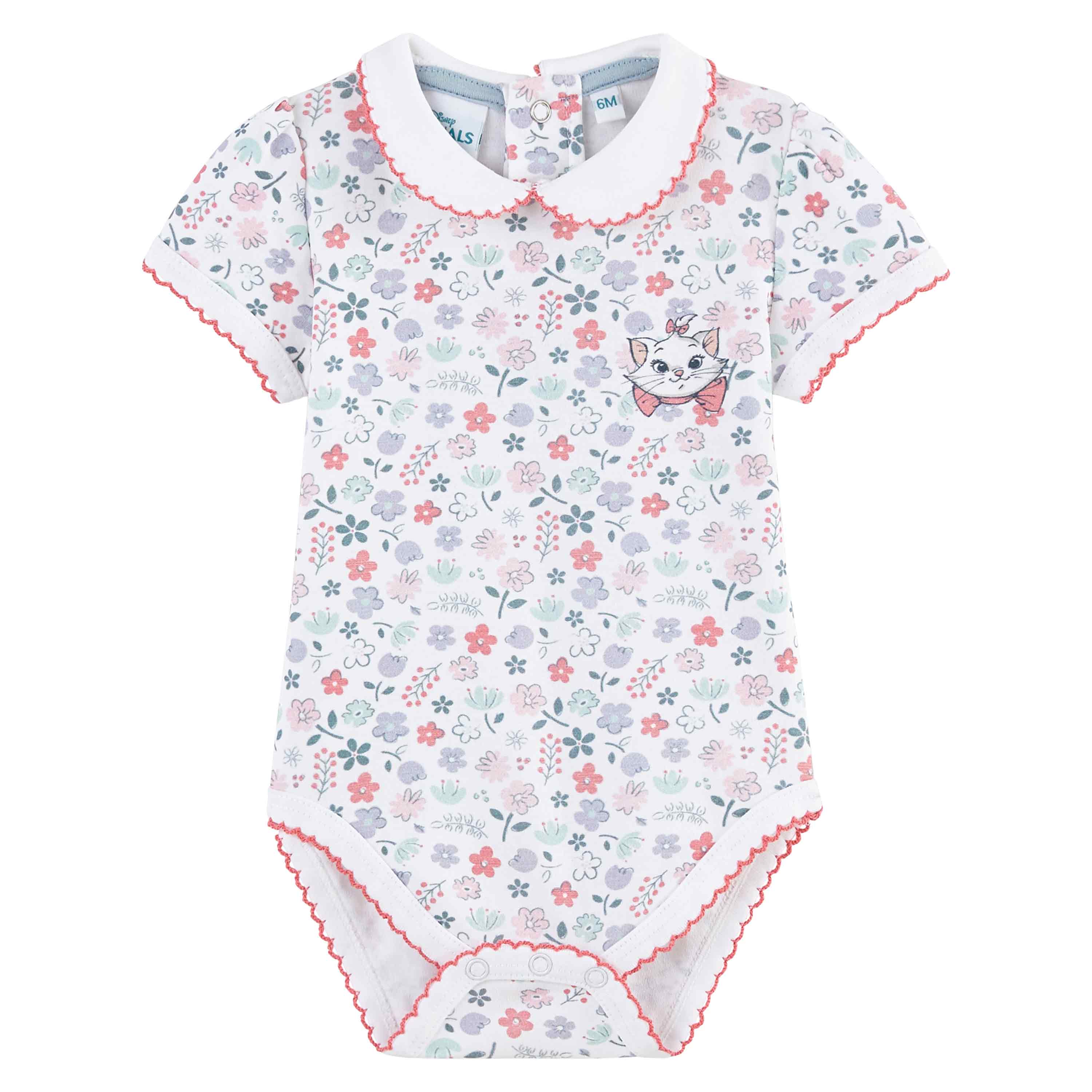 Lot de 2 bodies manches courtes Marie Blanc 1 mois Disney Baby, Bodies Fille Aubert