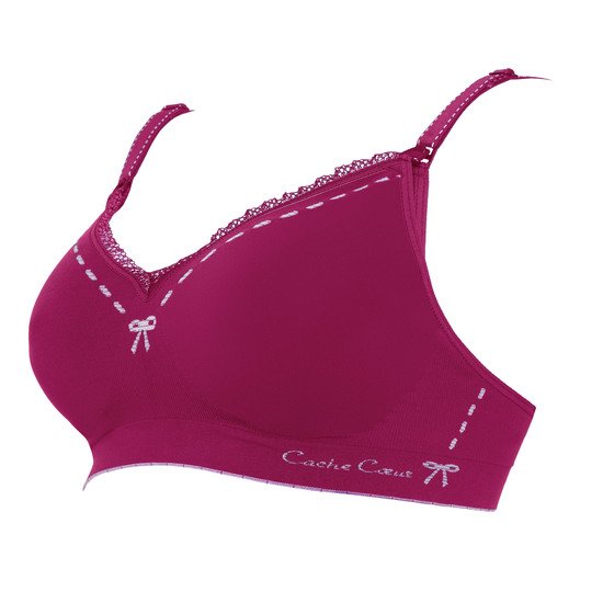 Brassière de grossesse et d'allaitement Illusion Cassis S de Cache Coeur