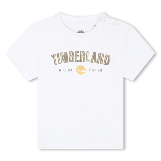 Ensemble t-shirt + short Blanc / Jaune 12 mois de Timberland