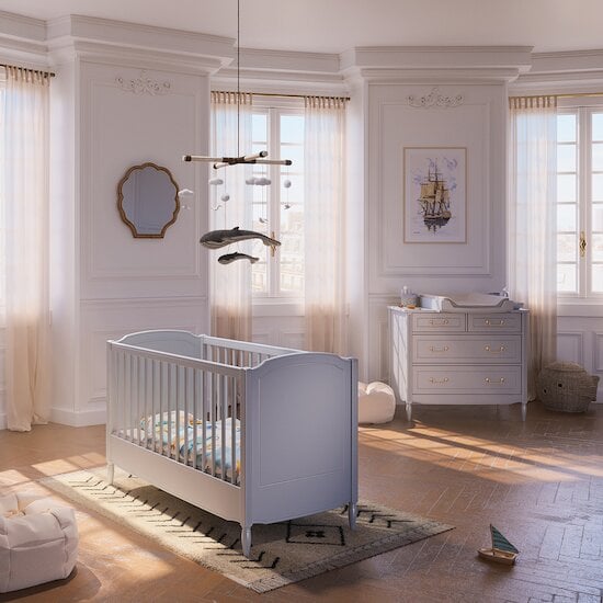 Chambre Lafayette Duo: Lit bébé 60 x 120 cm + Commode