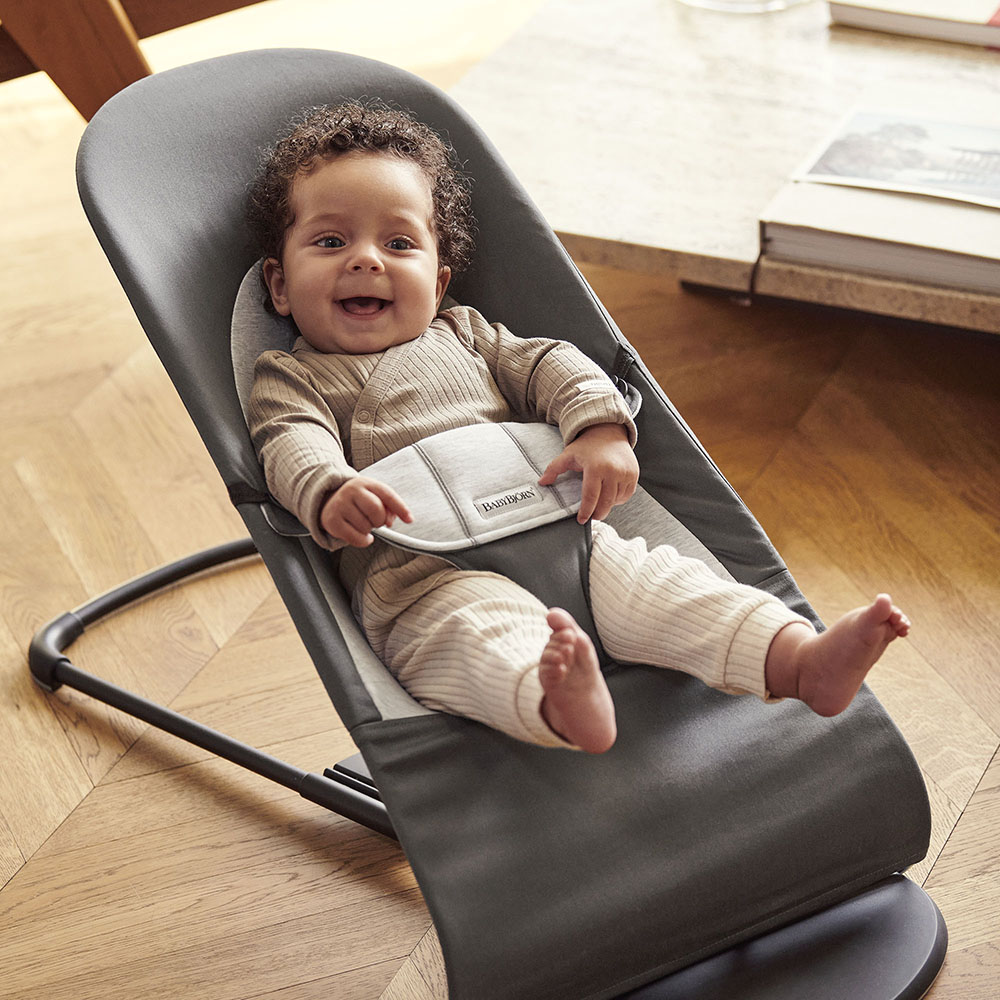 Transat Balance Soft Gris Fonce Gris Coton Jersey De Babybjorn Babybjorn Aubert