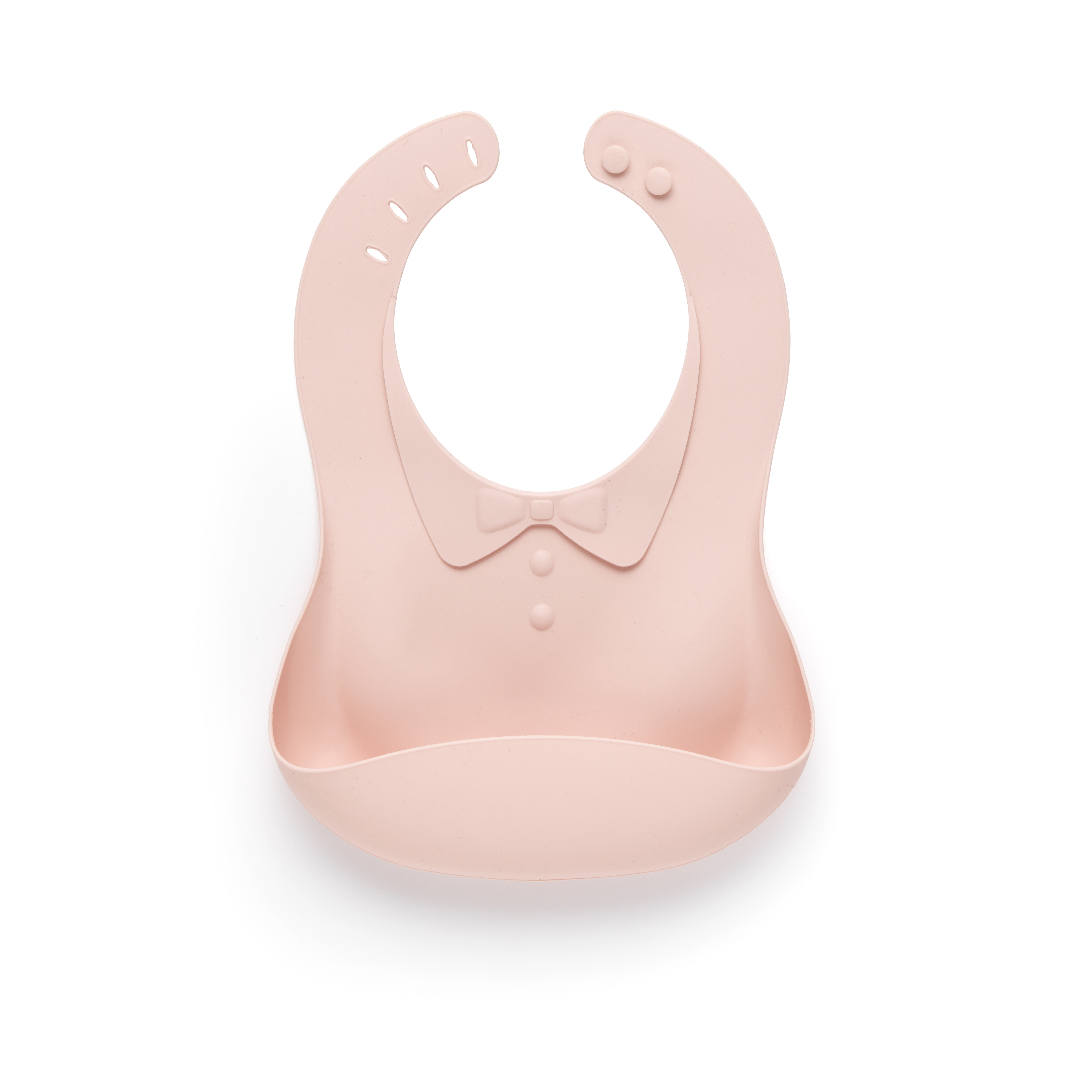 Bavoir silicone avec récupérateur rose - Made in Bébé