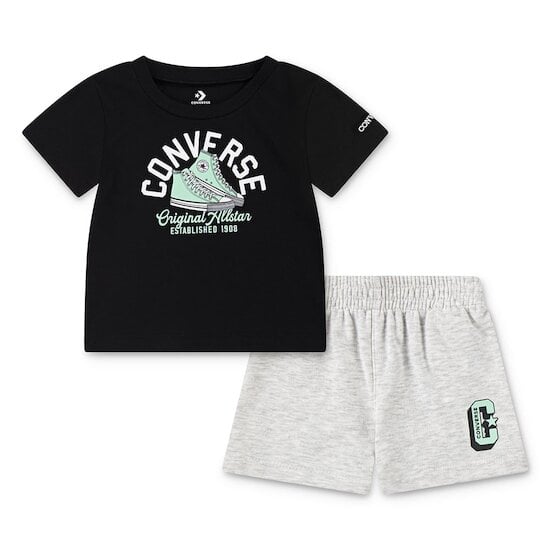 Ensemble t-shirt + short Gris  de Levi's Kids