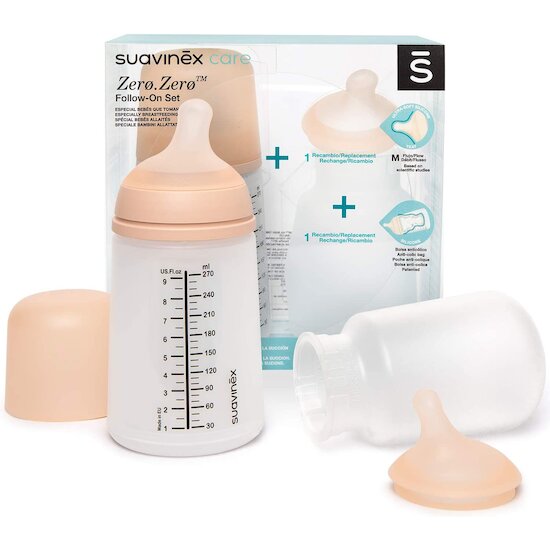 Pack biberon ZERØ.ZERØ  270 ml de Suavinex Pack biberon ZERØ.ZERØ  270 ml de Suavinex