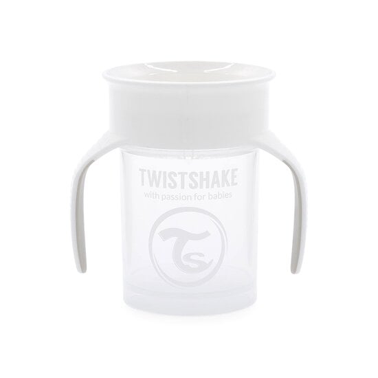 Tasse d'apprentissage 360° Blanc 230 ml de Twistshake