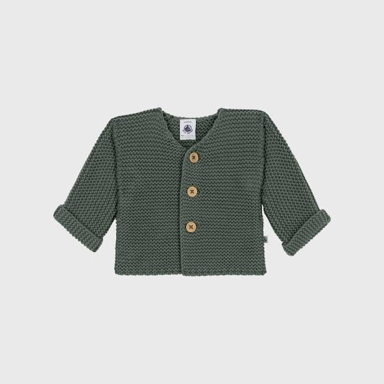 Cardigan en tricot point mousse Croco 18 mois de Petit Bateau