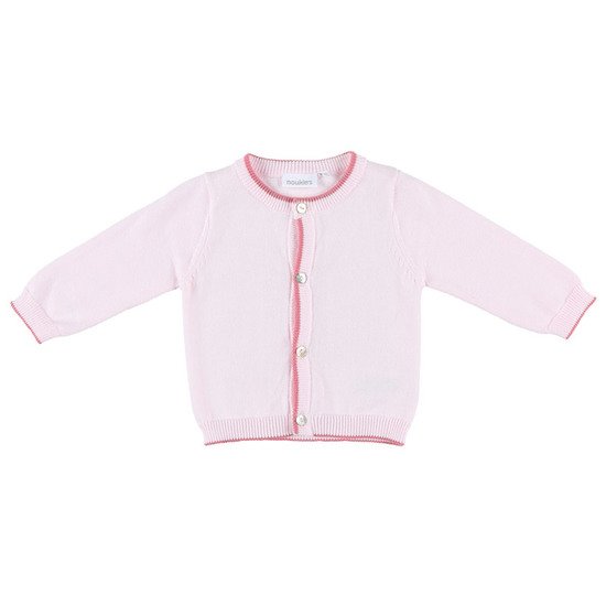 Cardigan tricot collection Cocon Fille Rose pâle 9 mois de Noukies