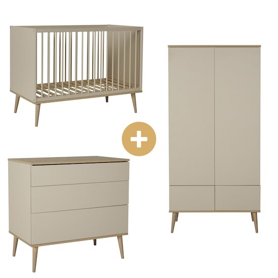Chambre Flow lit bébé 60x120 + armoire + commode   de Quax Chambre Flow lit bébé 60x120 + armoire + commode   de Quax