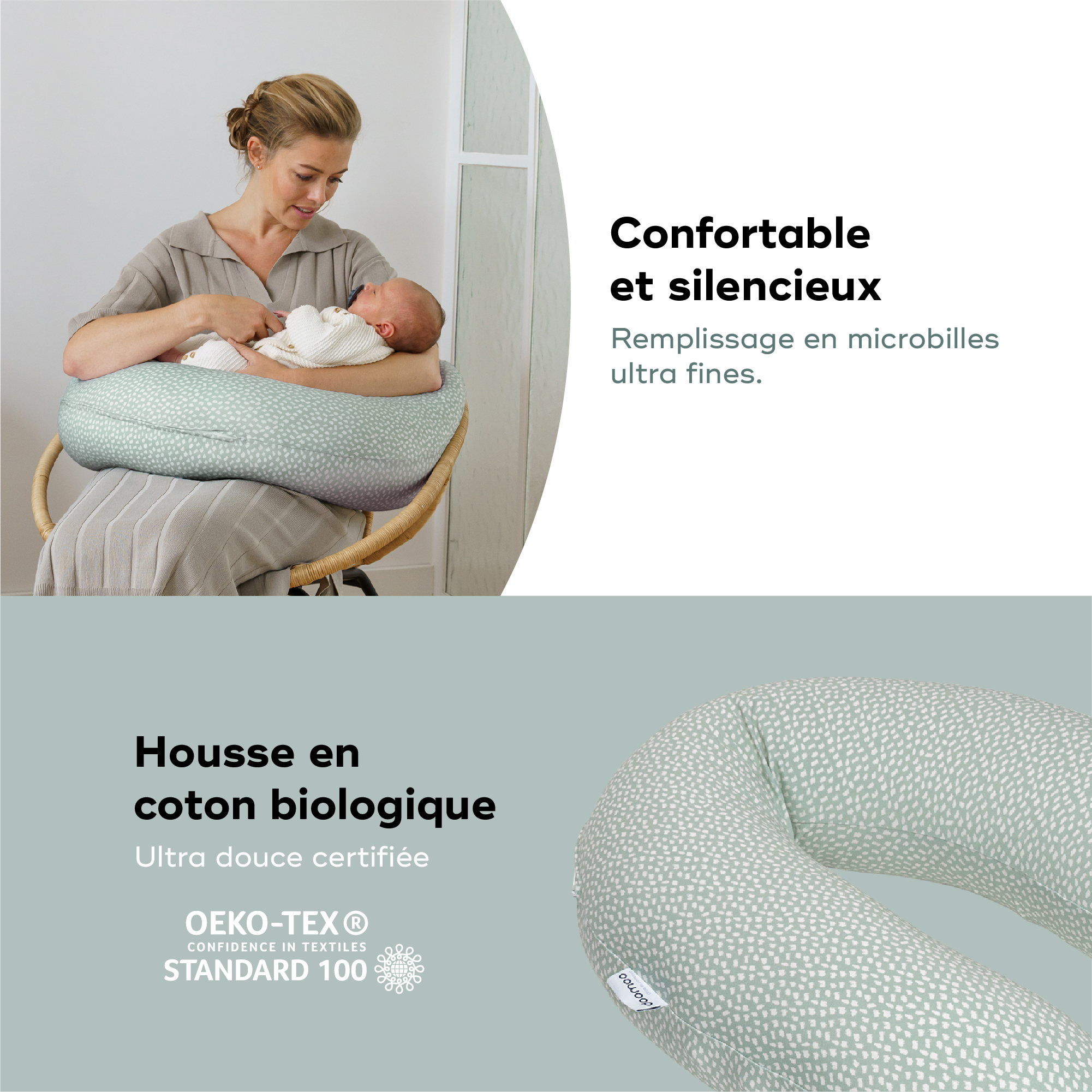 Babymoov Coussin de Maternité Doomoo - Buddy Risotto - Coussin