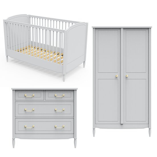 Chambre Lafayette : Lit bébé 70 x 140 cm + armoire + commode   de Théo