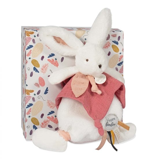 Doudou Plat Lapin Rose | Bébé Filou