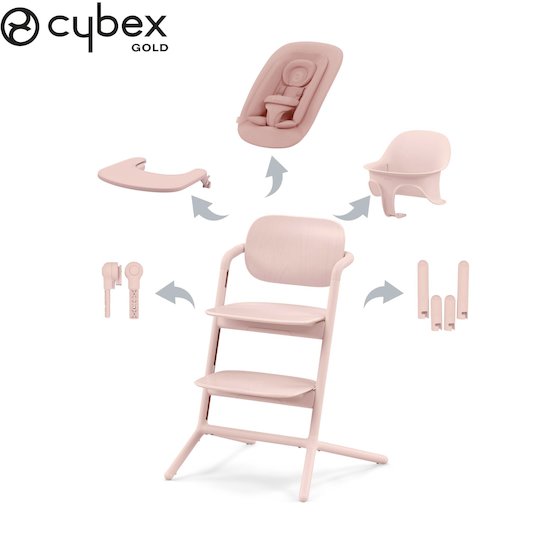 Chaise haute Lemo 4-en-1 Pearl Pink  de CYBEX