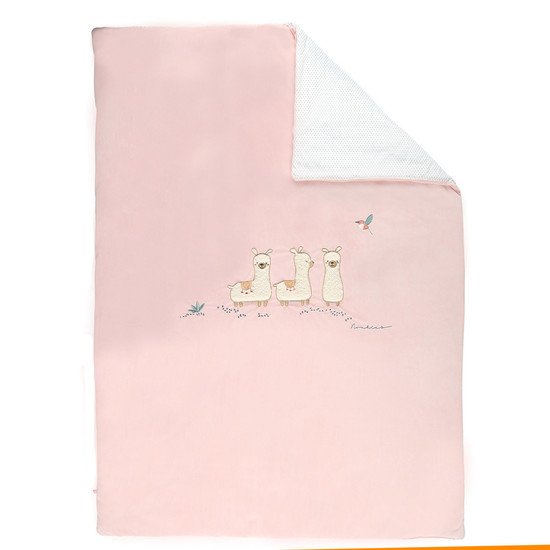 Moris & Sacha couverture veloudoux Rose 100 x 140 cm de Noukies