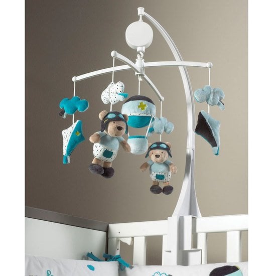 Lazare mobile en tissu Bleu  de Sauthon Baby's Sweet Home