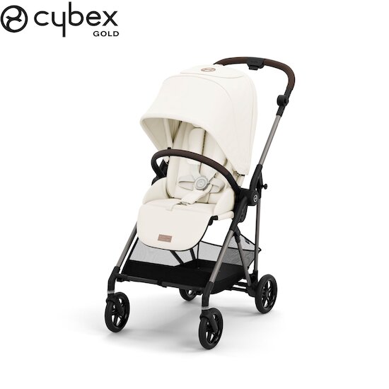 Poussette Melio Châssis Taupe - Cotton White  de CYBEX