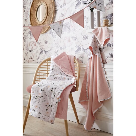 Sweet Garden Couverture Luxe en Minky Imprimé botanique blush 70 x 100 cm de BB&Co Sweet Garden Couverture Luxe en Minky Imprimé botanique blush 70 x 100 cm de BB&Co