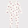 Pyjama bébé en coton avec col pétale fruits