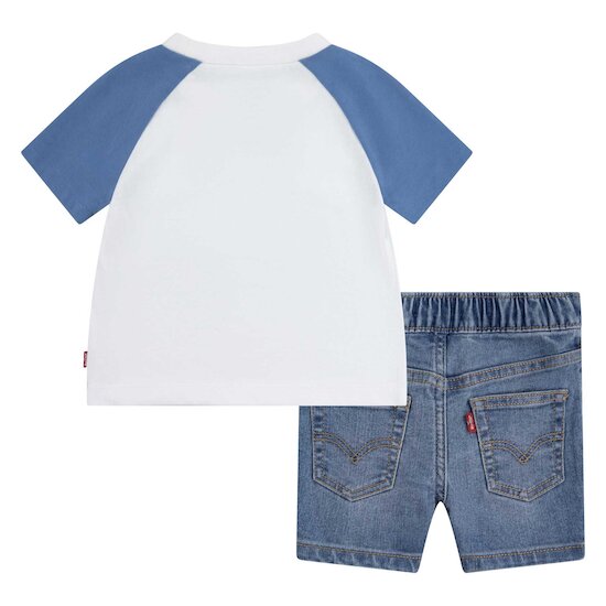 Ensemble Tee-shirt + Short Bleu  de Levi's Kids
