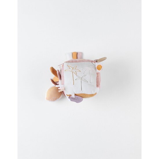 Popsie, Gigi & Louli Cube d'activités Veloudoux Rose poudré  de Noukies Popsie, Gigi & Louli Cube d'activités Veloudoux Rose poudré  de Noukies