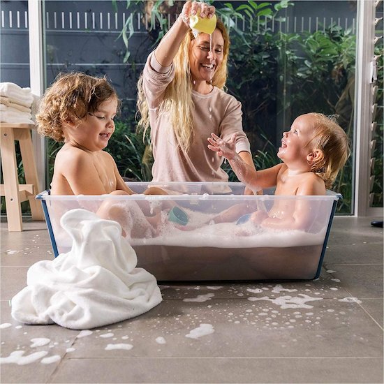 Baignoire Flexi Bath™ XL Transparent Bleu  de Stokke®