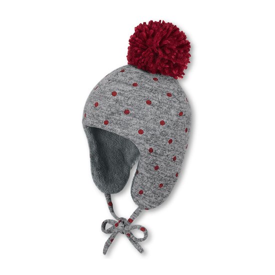 Bonnet péruvien bébé fille Pois rouges 47 cm de Sterntaler