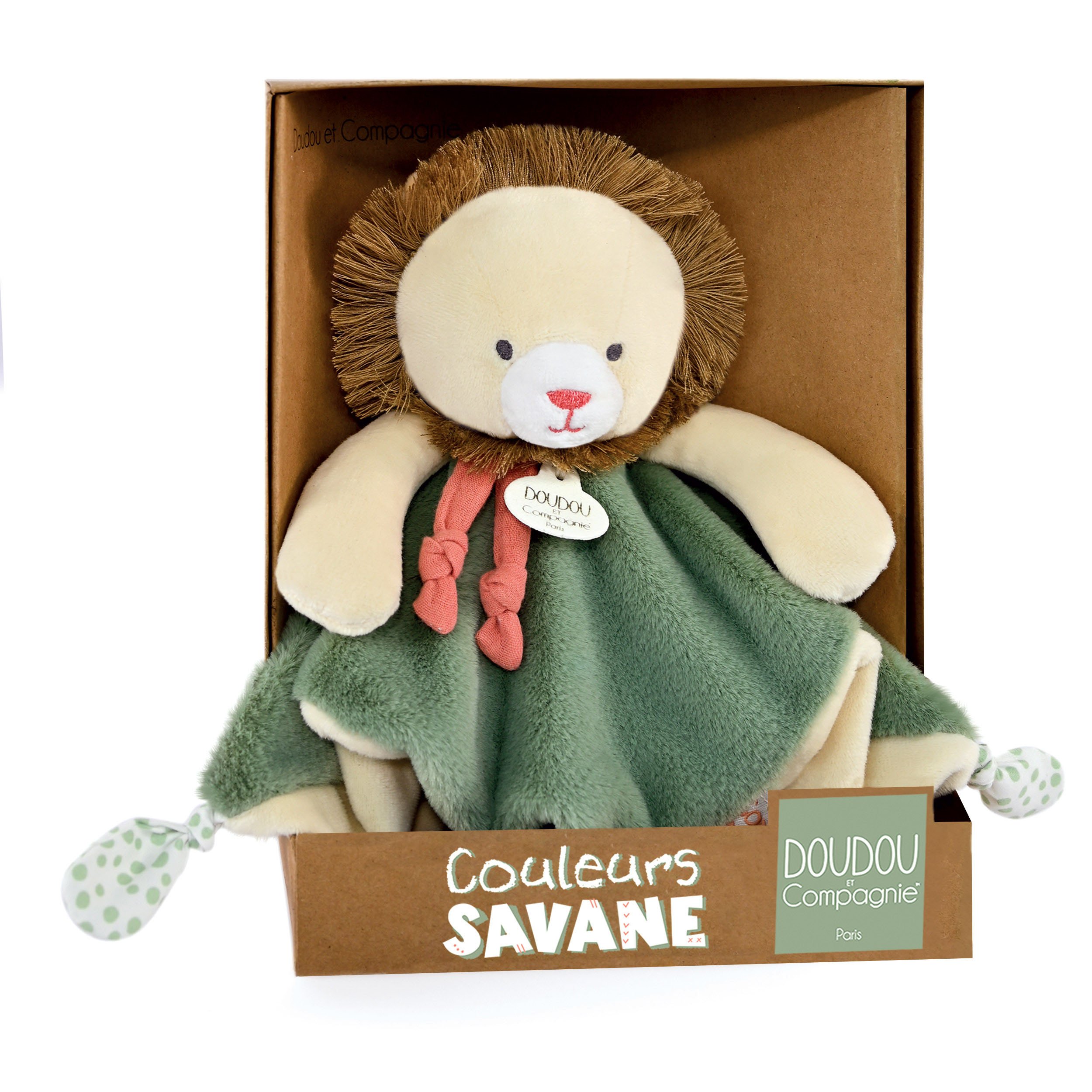 Couleurs Savane Doudou plat Lion de Doudou et Compagnie, Doudous : Aubert