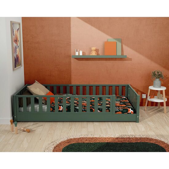 Sonho Lit au sol Vert Sauvage 90 x 190 cm de Jurababy