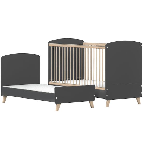 Colette lit 70 x 140 cm Anthracite  de Bisal Colette lit 70 x 140 cm Anthracite  de Bisal