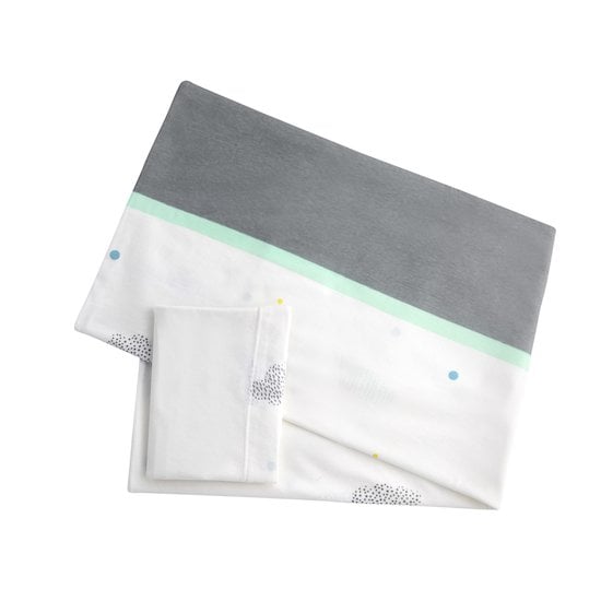 Parure de lit + taie Nuage 100 x 140 cm de Petit à petit