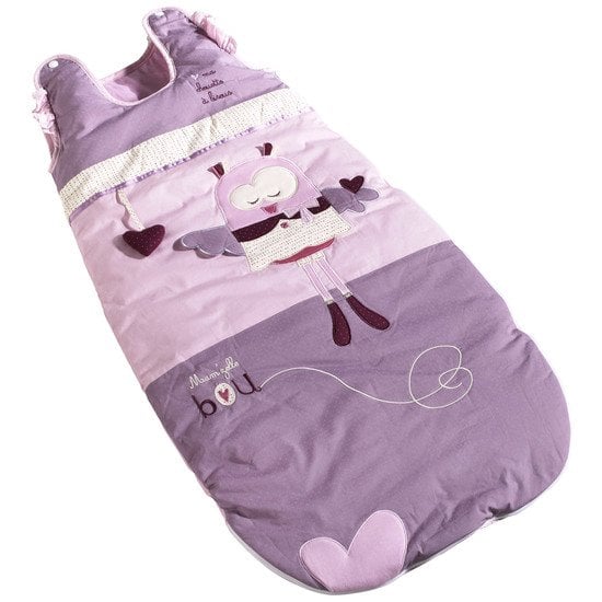 Mam'zelle Bou sac nid ouatiné Violet Grand modèle de Sauthon Baby's Sweet Home