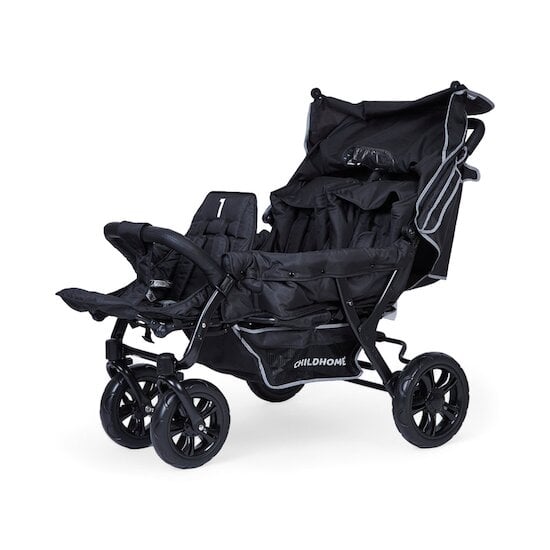 Poussette Triplet Noir  de Childhome Poussette Triplet Noir  de Childhome