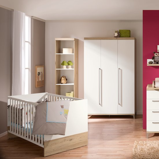 Remo Armoire 3 portes Blanc/Chêne  de Paidi