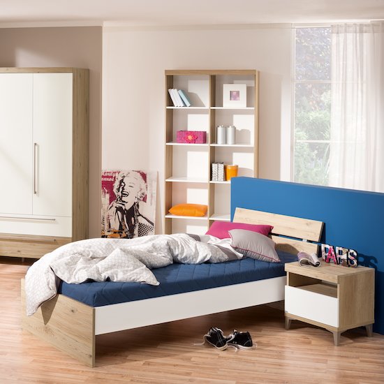 Remo Lit Junior 90x200 Blanc/Chêne  de Paidi Remo Lit Junior 90x200 Blanc/Chêne  de Paidi