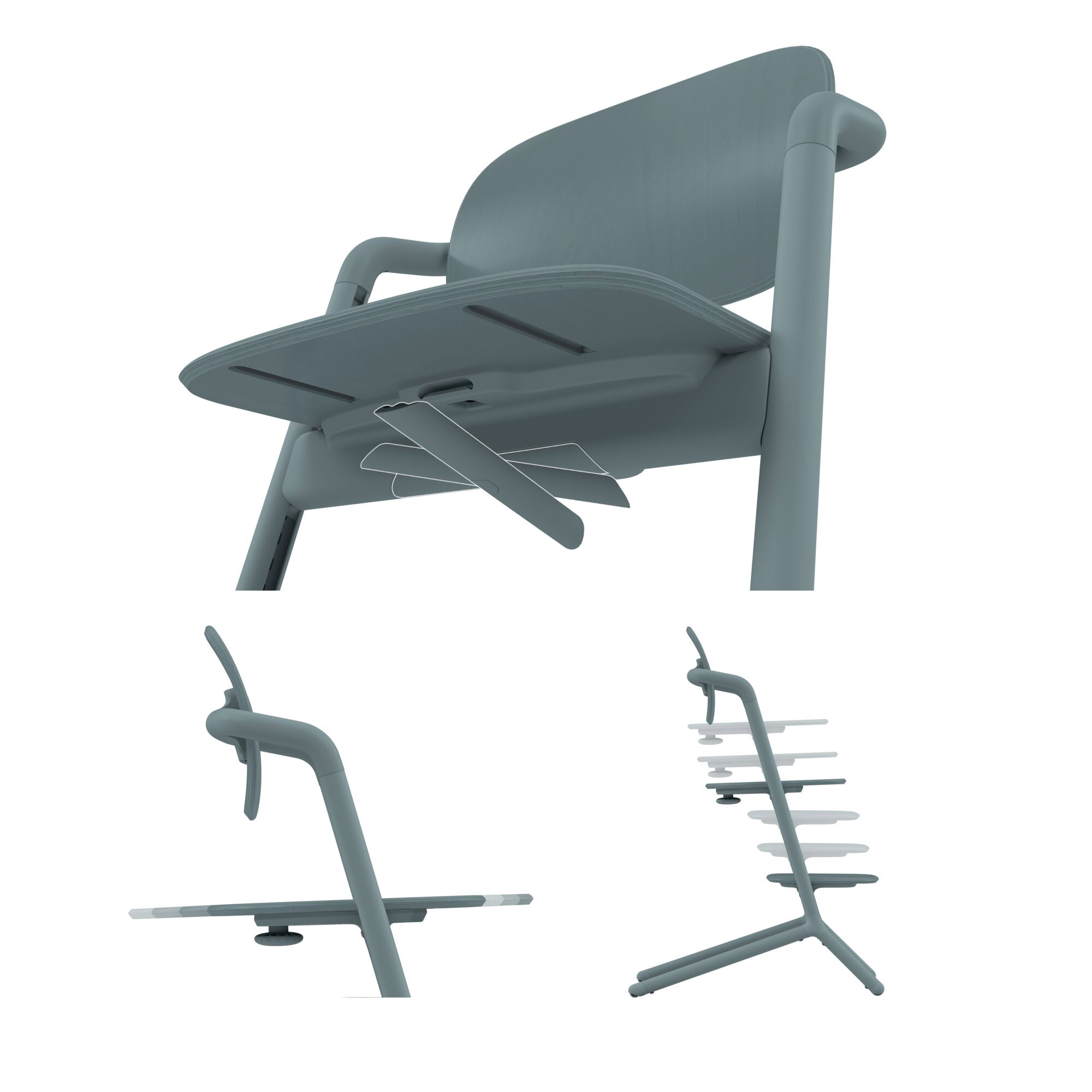 chaise haute lemo 4 en 1 stone blue de cybex