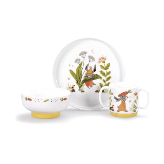 Trois petits lapins Set vaisselle porcelaine   de Moulin Roty