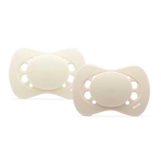 Sucette 0-2 mois Silicone Anatomique Eco-conçues Beige - Lot de 2