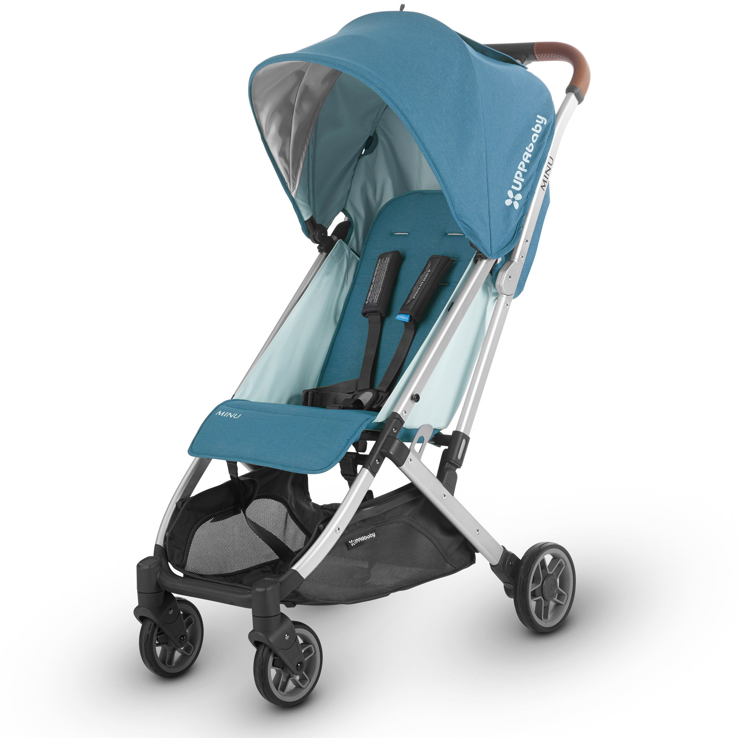 poussette canne aubert bleu