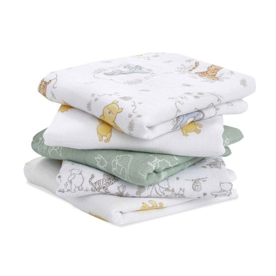 fillikid Langes bébé coton uni 70x70 cm lot de 5