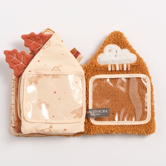 Orsino Livre d'éveil Vanille / Camel  de Sauthon Baby Déco Orsino Livre d'éveil Vanille / Camel  de Sauthon Baby Déco