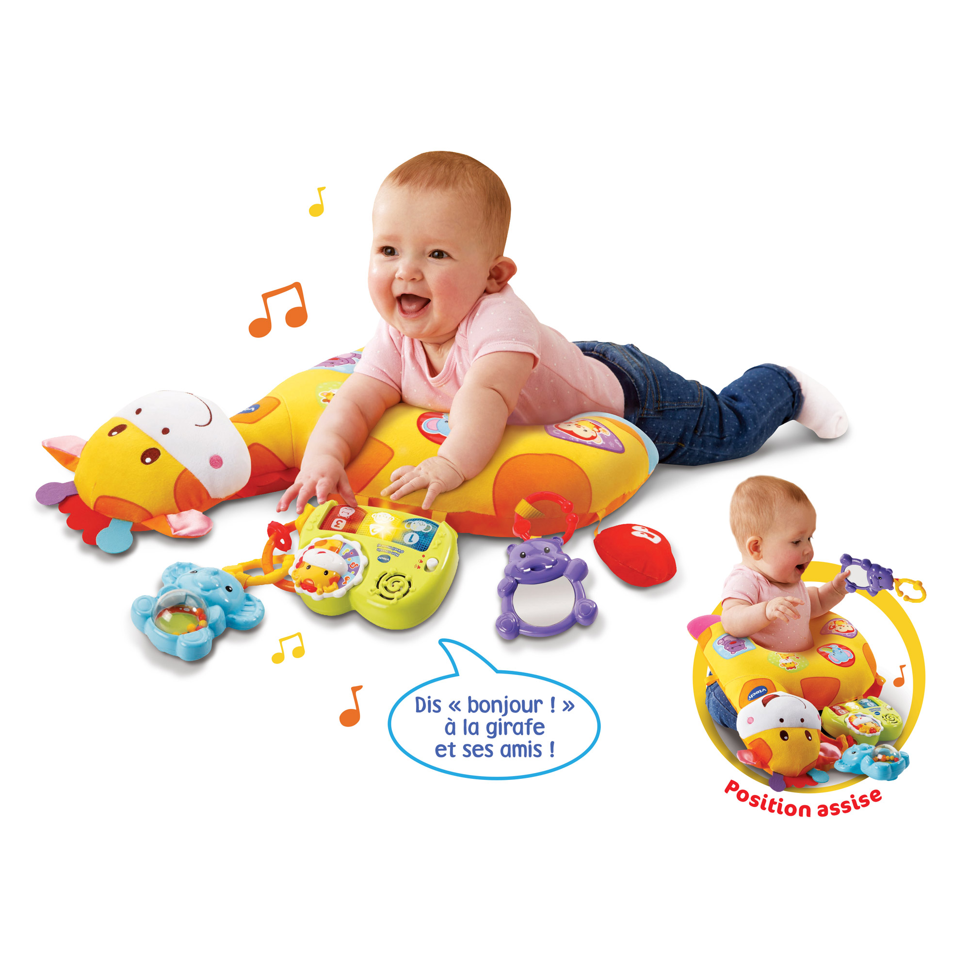 Mon Coussin D Eveil Musical Multicolore De Vtech Jouets D Activites Aubert