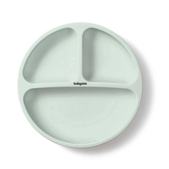 Assiette Ventouse Vert  de Babyono