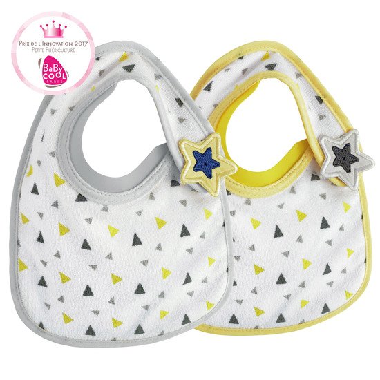 Lot de 2 bavoirs Bib'Up naissance