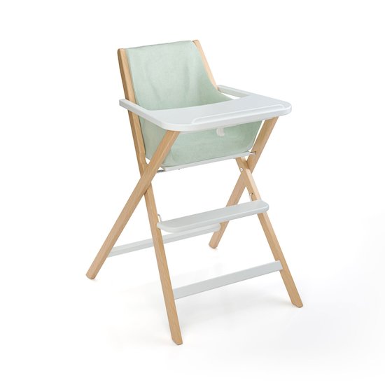 Chaise haute bois Traveller Naturel/Blanc  de Geuther