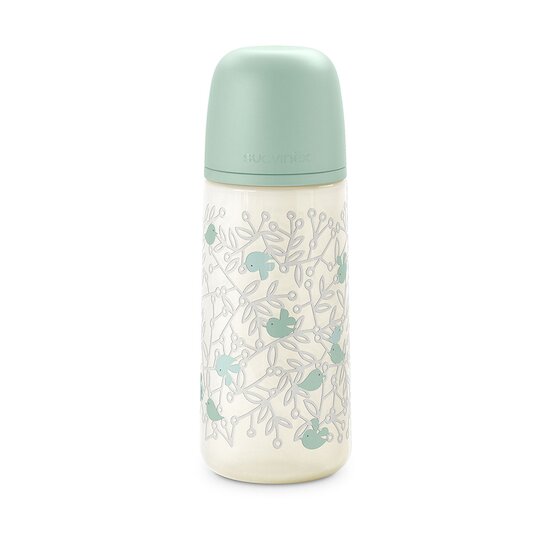 Birdies Biberon tétine Sx Pro Débit Moyen Vert 360 ml de Suavinex Birdies Biberon tétine Sx Pro Débit Moyen Vert 360 ml de Suavinex