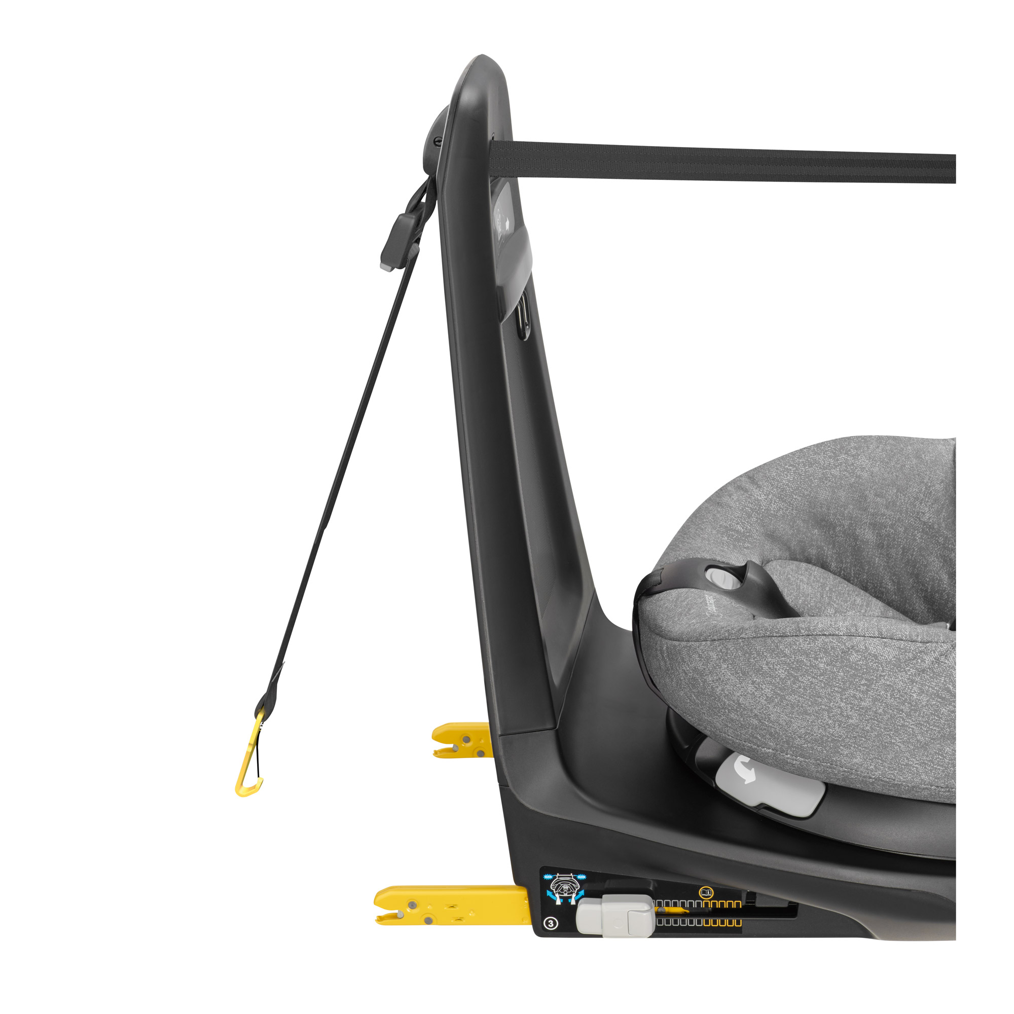 BEBE CONFORT Siège auto AxissFix Air, Group 0+/1, Isofix, Pivotant, i-Size,  Air bags intégrés, de 4 mois à 4 ans , Nomad Black