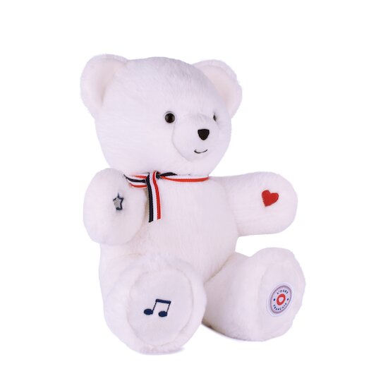 Peluche Musicale Ours TAM TAM Blanc  de L'ours français