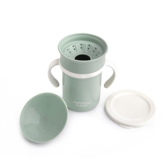 Tasse verre ANTI-FUITE et bord 360° avec poignée - Cup Baby